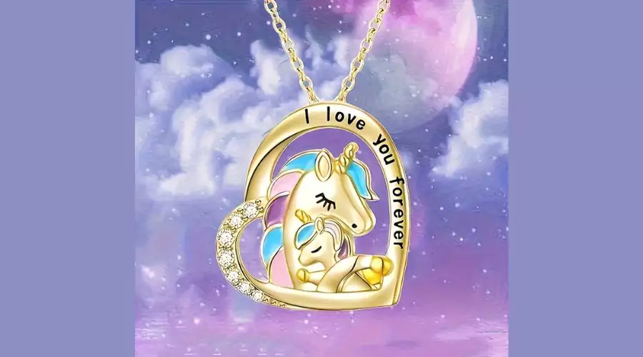 Fashion Personalized Unicorn Necklace Delicate Heart Shae